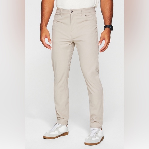 Fabletics Men's Don 5-Pocket Slim Fit Pant in Brutalist Khaki Size
